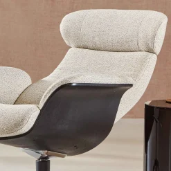 Outlet Eijerkamp Collectie Time-Out Beige Relaxfauteuil + Hocker Beige, Black
