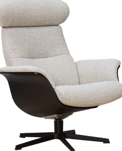 Outlet Eijerkamp Collectie Time-Out Beige Relaxfauteuil + Hocker Beige, Black