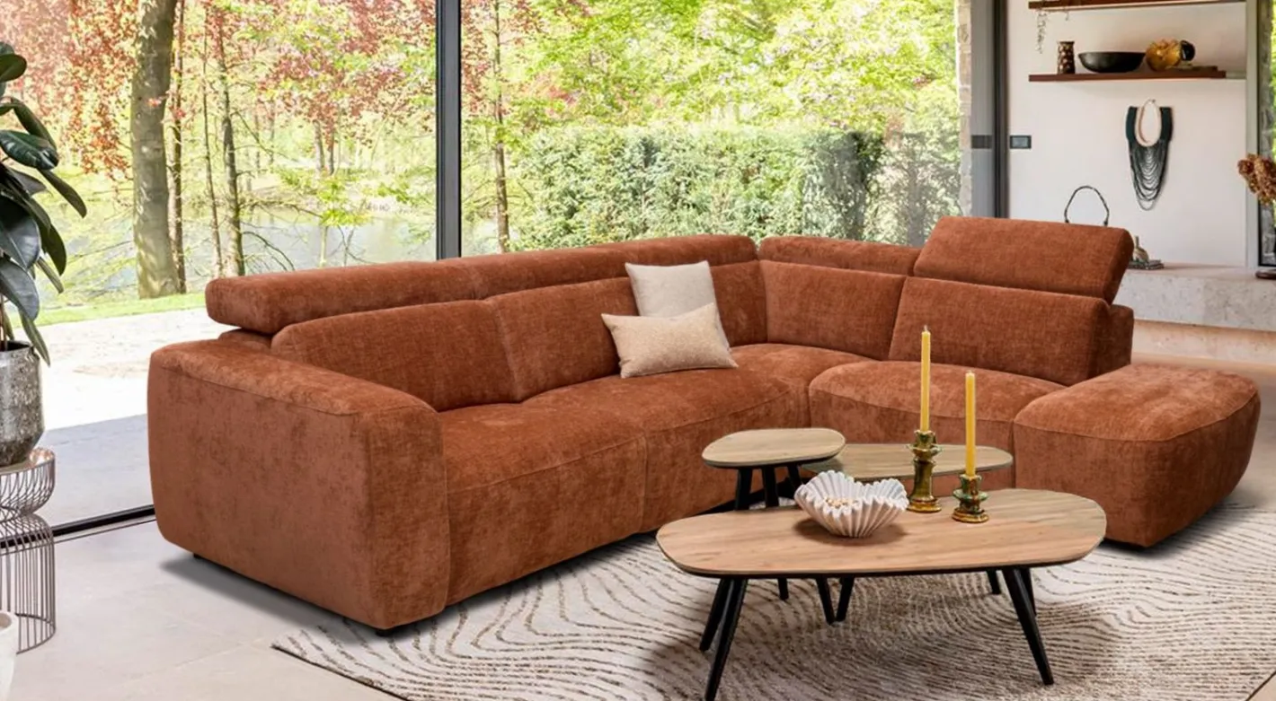 New Henders en Hazel Tobarra Hoekbank Koper