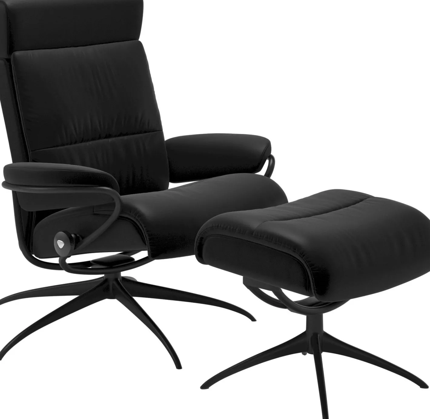 Outlet Stressless Tokyo Low Relaxfauteuil + Hocker Black