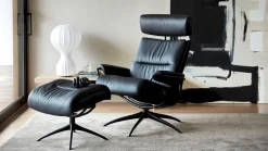 Outlet Stressless Tokyo Low Relaxfauteuil + Hocker Black