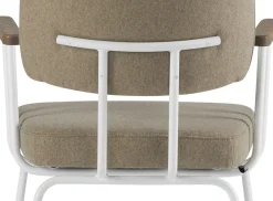 Outlet Eijerkamp Collectie Tom Onderstel Wit Armstoel Stone, Tabacco