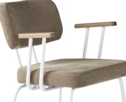Clearance Eijerkamp Collectie Tom Onderstel Wit Armstoel Brown, Tabacco