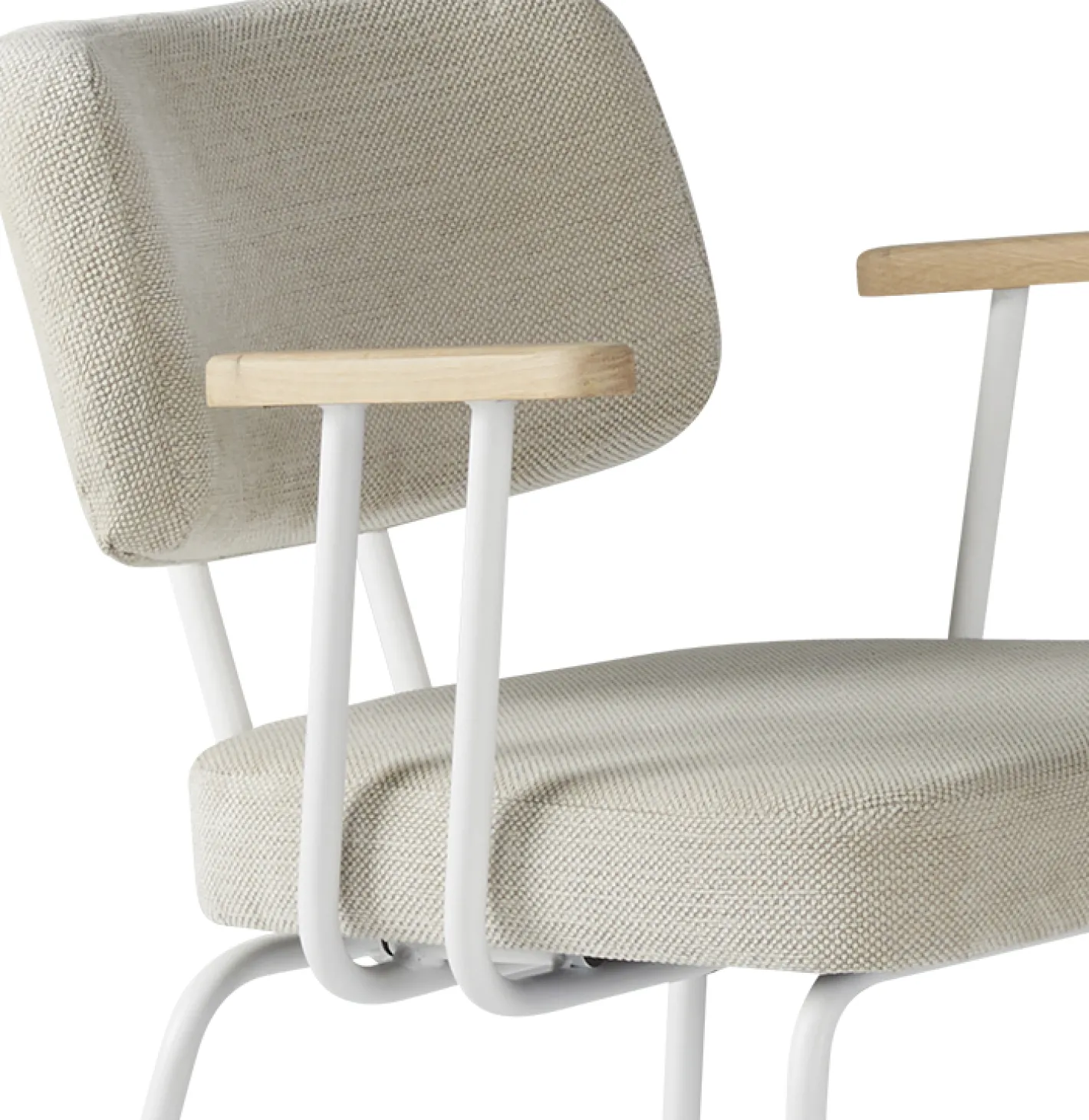 Clearance Eijerkamp Collectie Tom Onderstel Wit Armstoel Natural, Groove