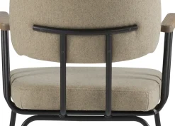 New Eijerkamp Collectie Tom Onderstel Zwart Armstoel Stone, Tabacco