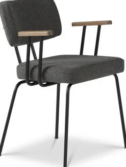 Clearance Eijerkamp Collectie Tom Onderstel Zwart Armstoel Antracite, Tabacco