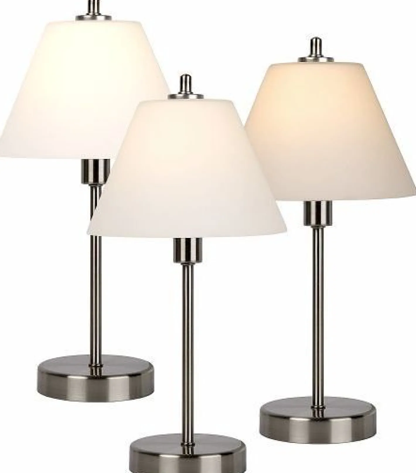 Outlet Lucide Touch Tafellamp Chroom, Wit