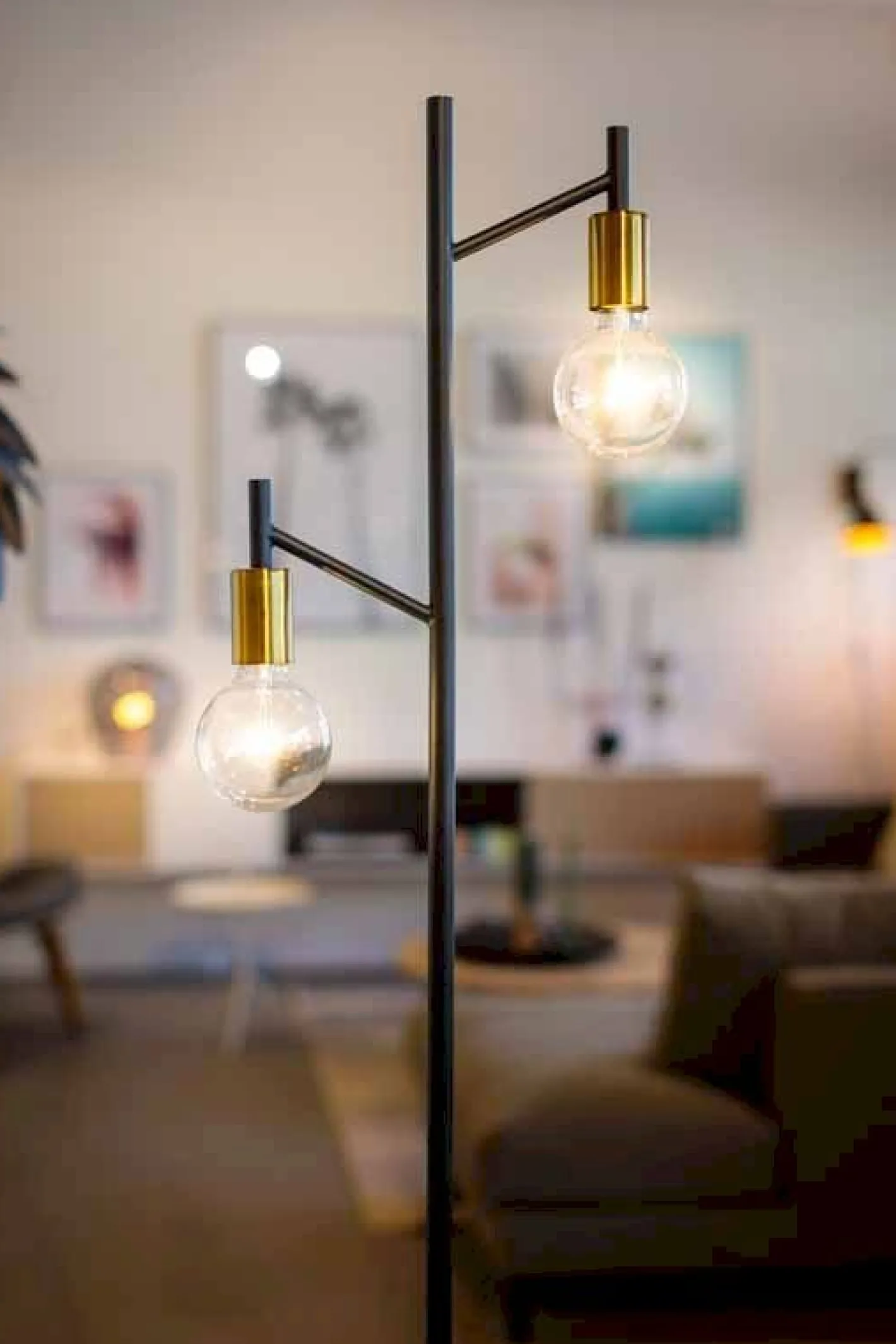 Outlet Eijerkamp Collectie Tree Vloerlamp Zwart, Koper