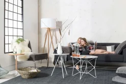 Clearance Zuiver Tripod Wood Vloerlamp White