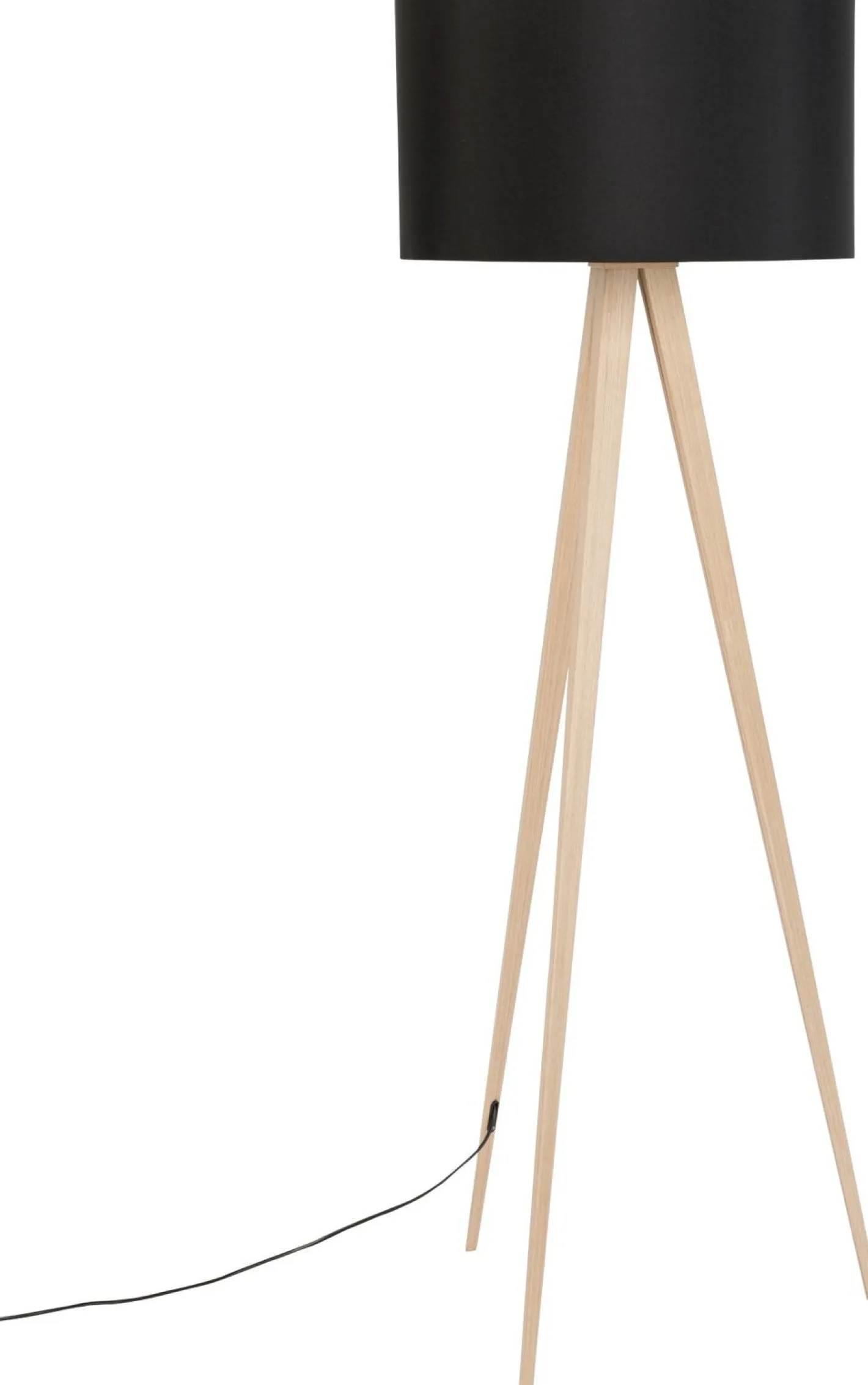 Hot Zuiver Tripod Wood Vloerlamp Black