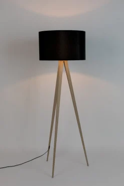 Hot Zuiver Tripod Wood Vloerlamp Black