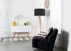 Hot Zuiver Tripod Wood Vloerlamp Black