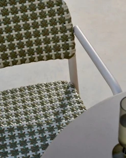 New Kave Home Tuccia Tuinstoel Beige, Groen