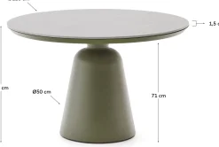 New Kave Home Tudons Ronde Tuintafel Groen