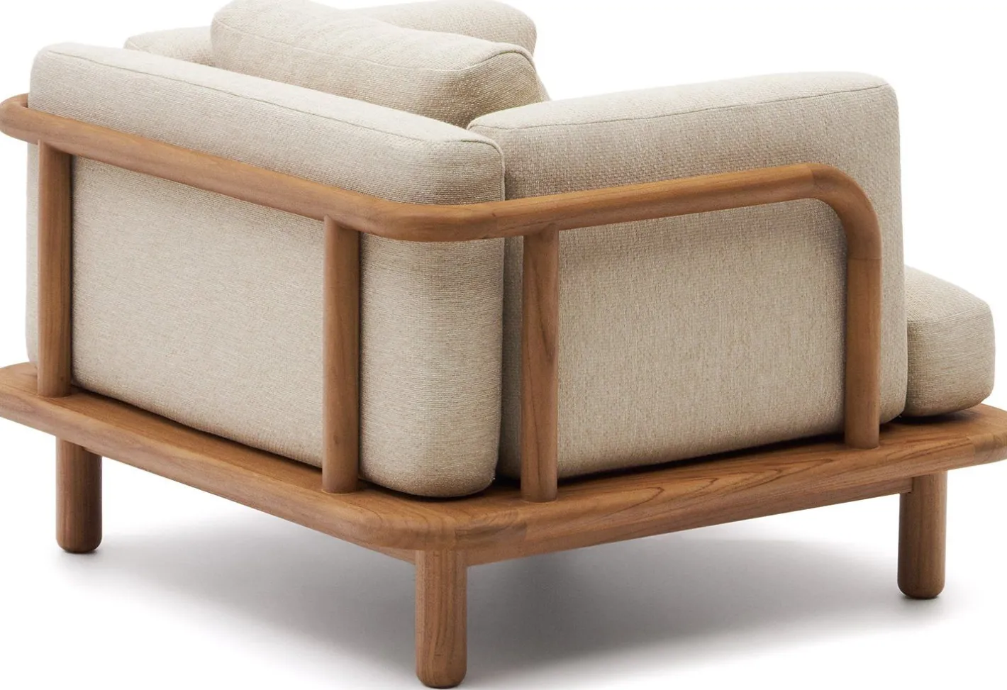 New Kave Home Turqueta Outdoor Fauteuil Bruin, Beige