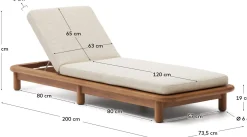 Sale Kave Home Turqueta Outdoor Ligstoel Bruin, Beige