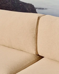 Clearance Kave Home Turqueta Outdoor 3-Zitsbank Bruin, Beige