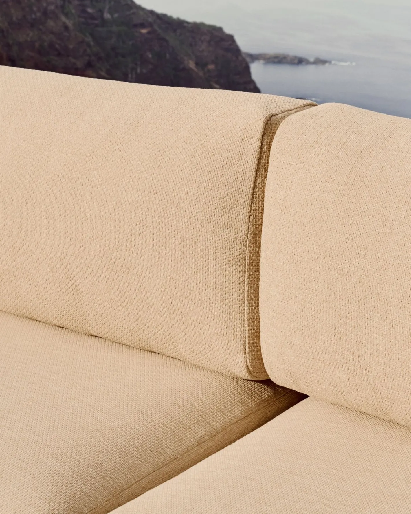 Clearance Kave Home Turqueta Outdoor 3-Zitsbank Bruin, Beige