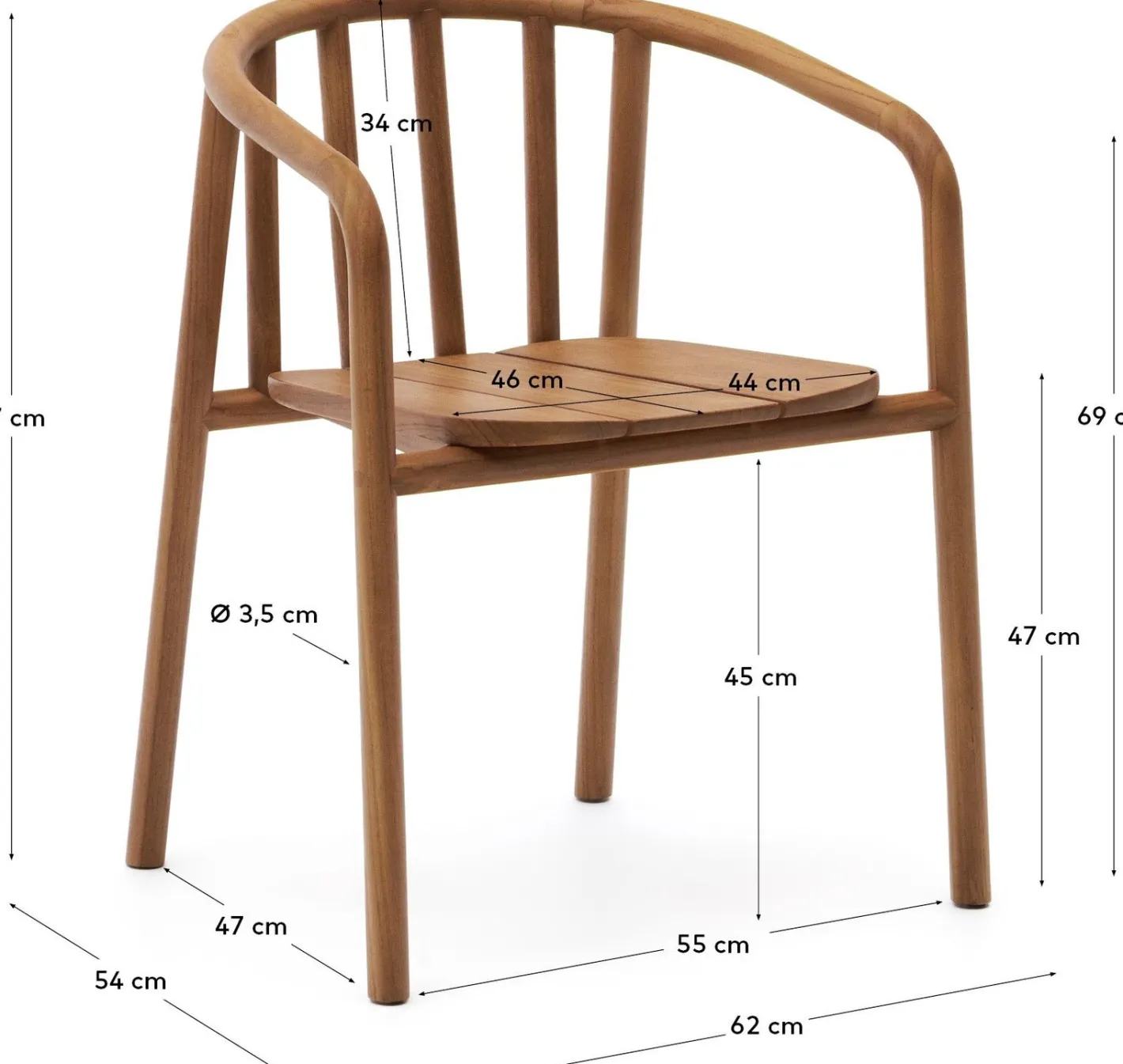 Best Kave Home Turqueta Tuinstoel Naturel