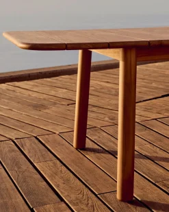 Kave Home Turqueta Uitschuifbare Tuintafel Naturel