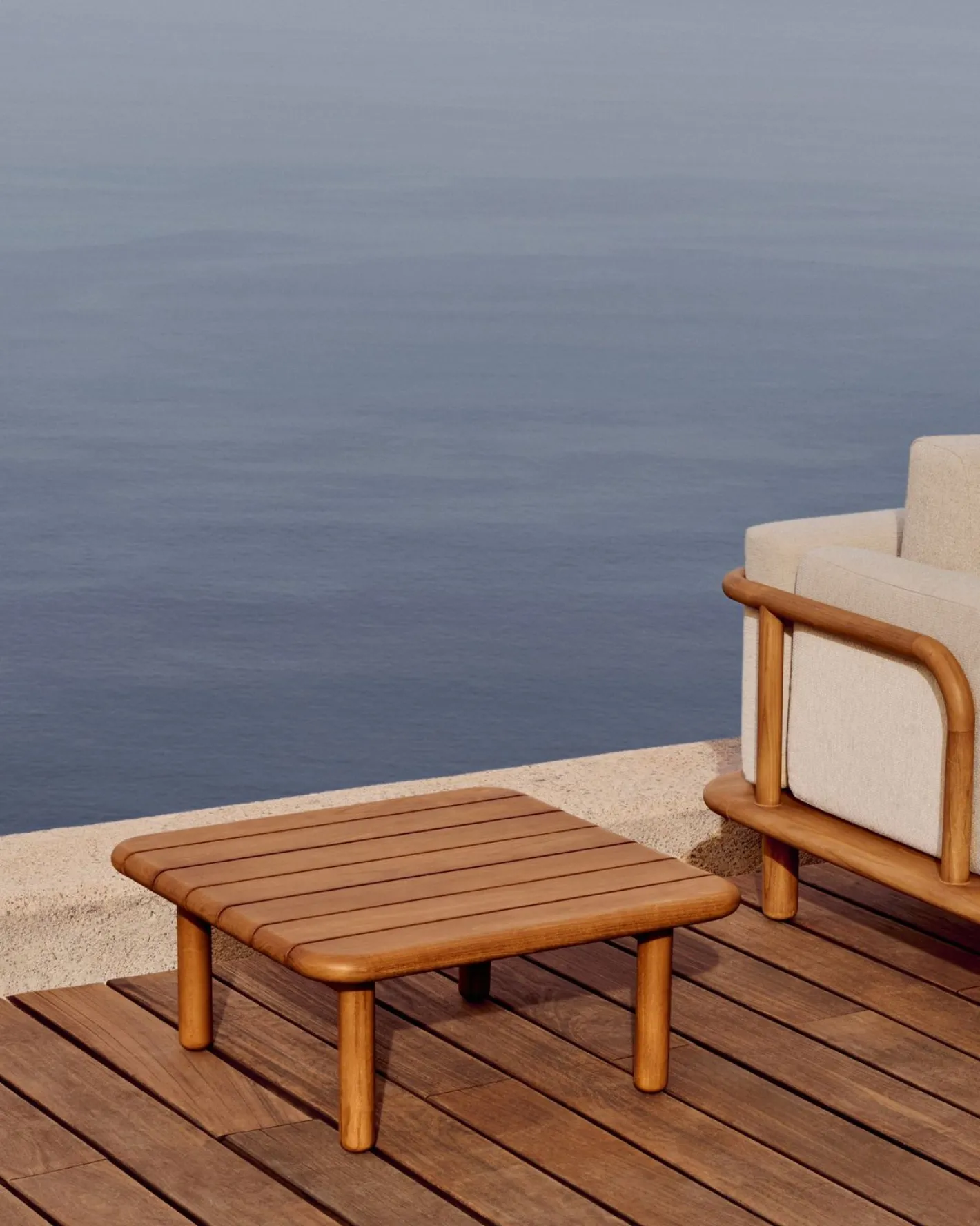 New Kave Home Turqueta Vierkante Salontafel Naturel