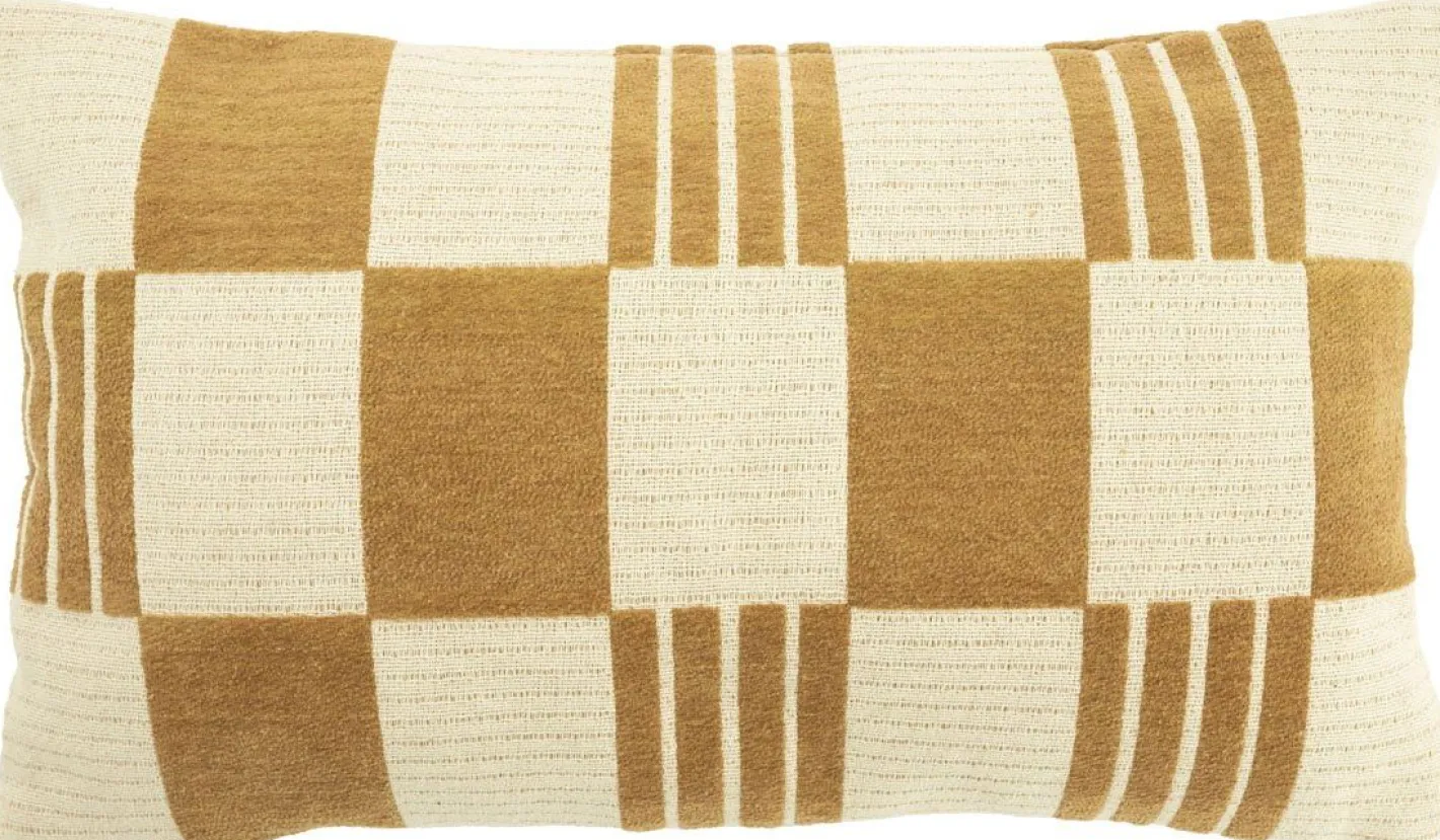 Outlet By Boo Twist Rechthoekig Kussen Mustard