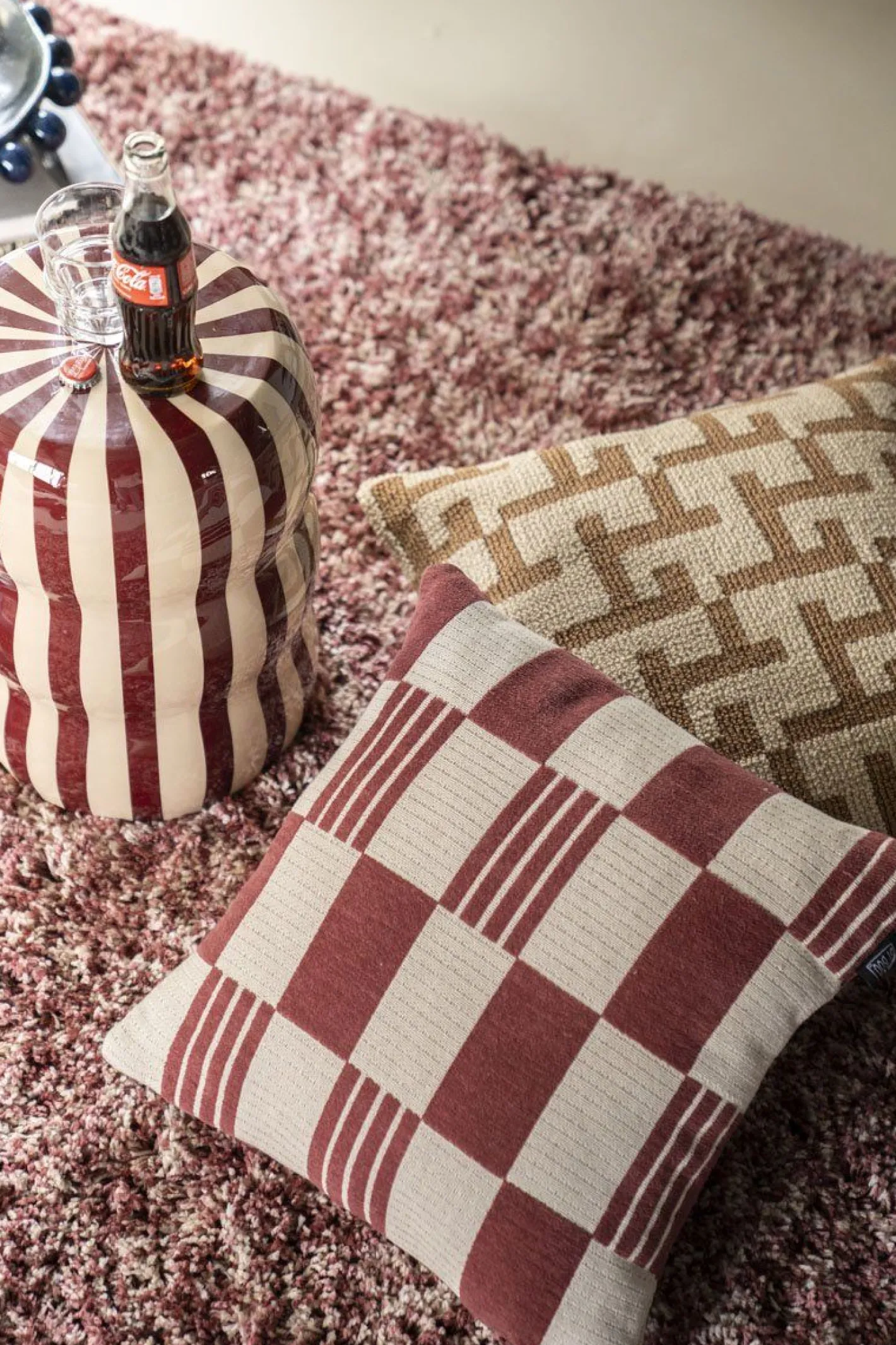 Best By Boo Twist Vierkant Kussen Burgundy