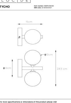 Sale Lucide Tycho Wandlamp Mat Goud