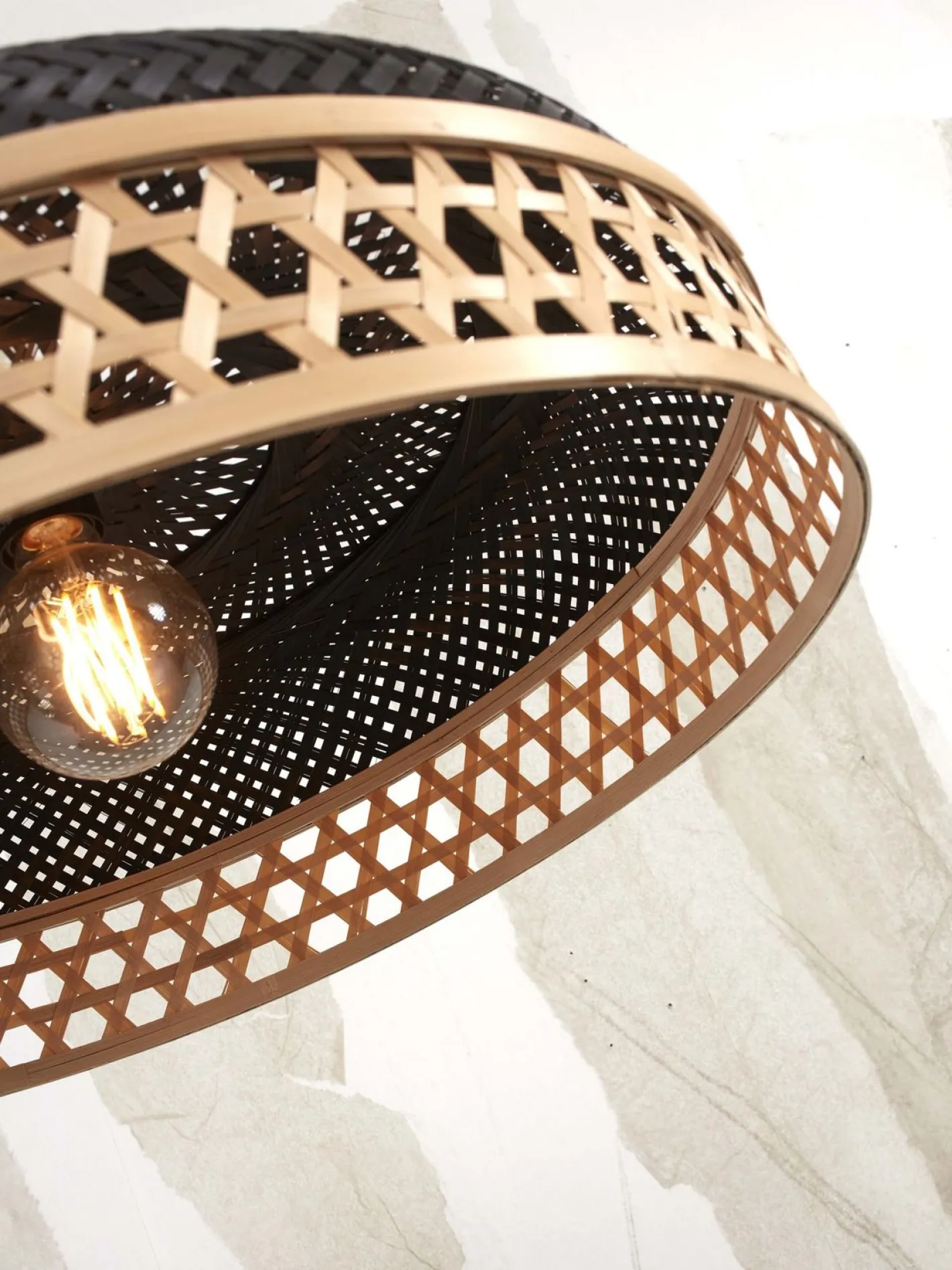 Sale Good&Mojo Ubud Set van 2 Hanglamp Natural, Black