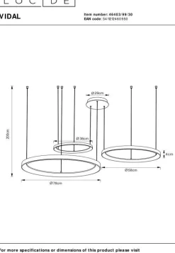 Best Lucide Vidal Hanglamp Zwart
