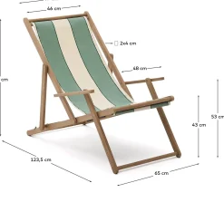 Online Kave Home Vilara Strandstoel Beige, Groen