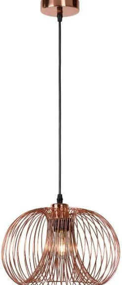 Hot Lucide Vinti Hanglamp Koper, Zwart