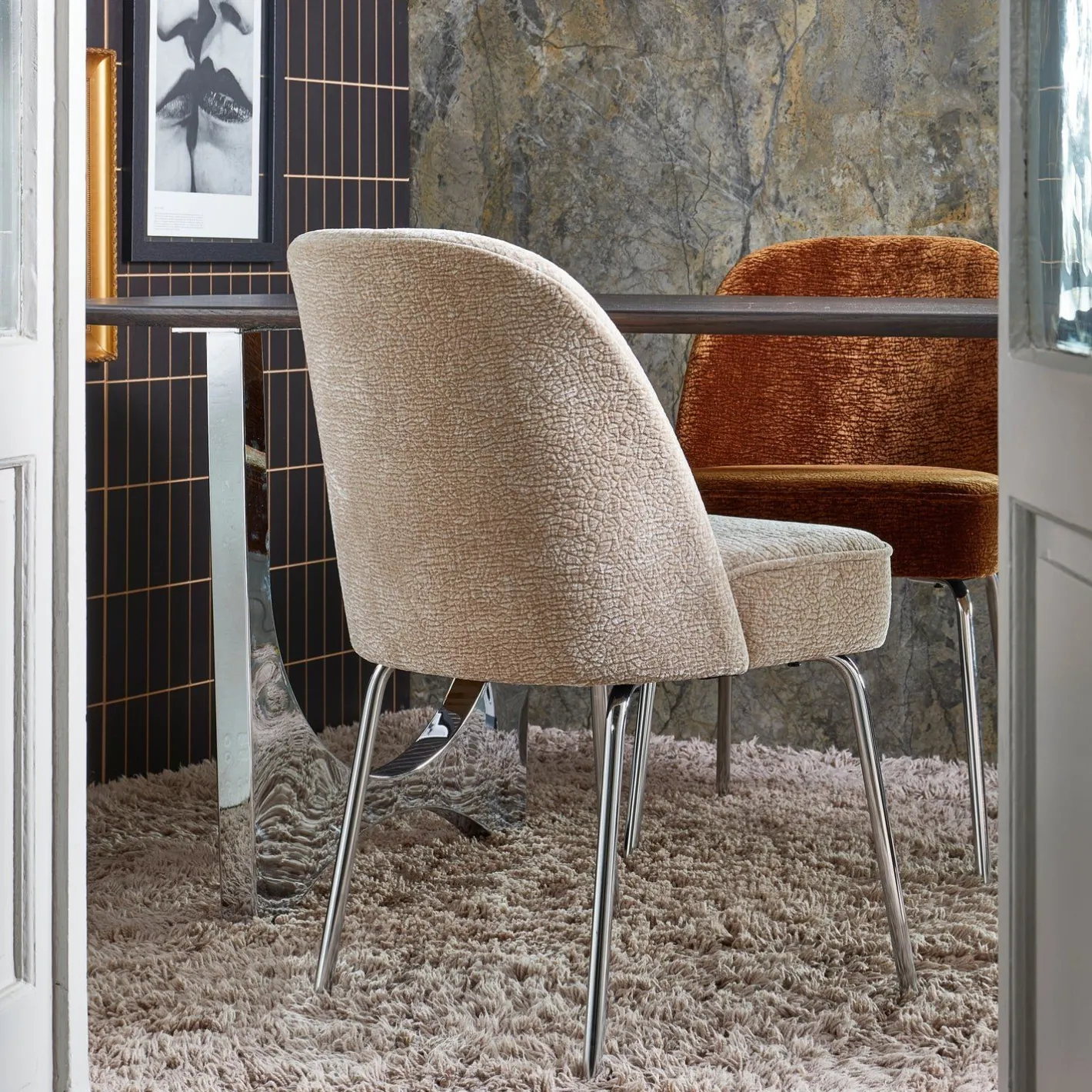 Online WOOOD Vogue Eetkamerstoel Sand
