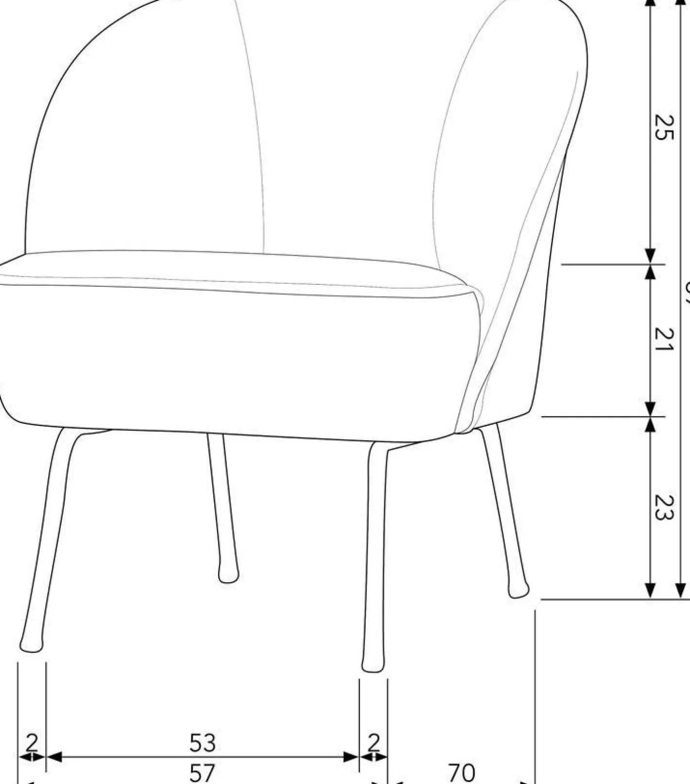 Sale WOOOD Vogue Fauteuil zwart