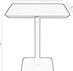 New Zuiver Vondel Bistro Tuintafel Black