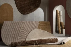 Online COCO maison Winding Vloerkleed Okergeel