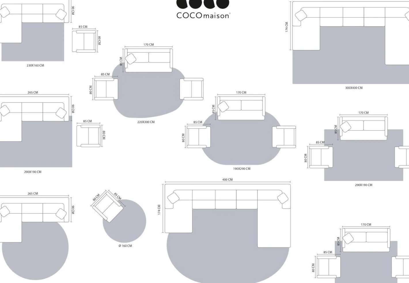 Online COCO maison Winding Vloerkleed Okergeel