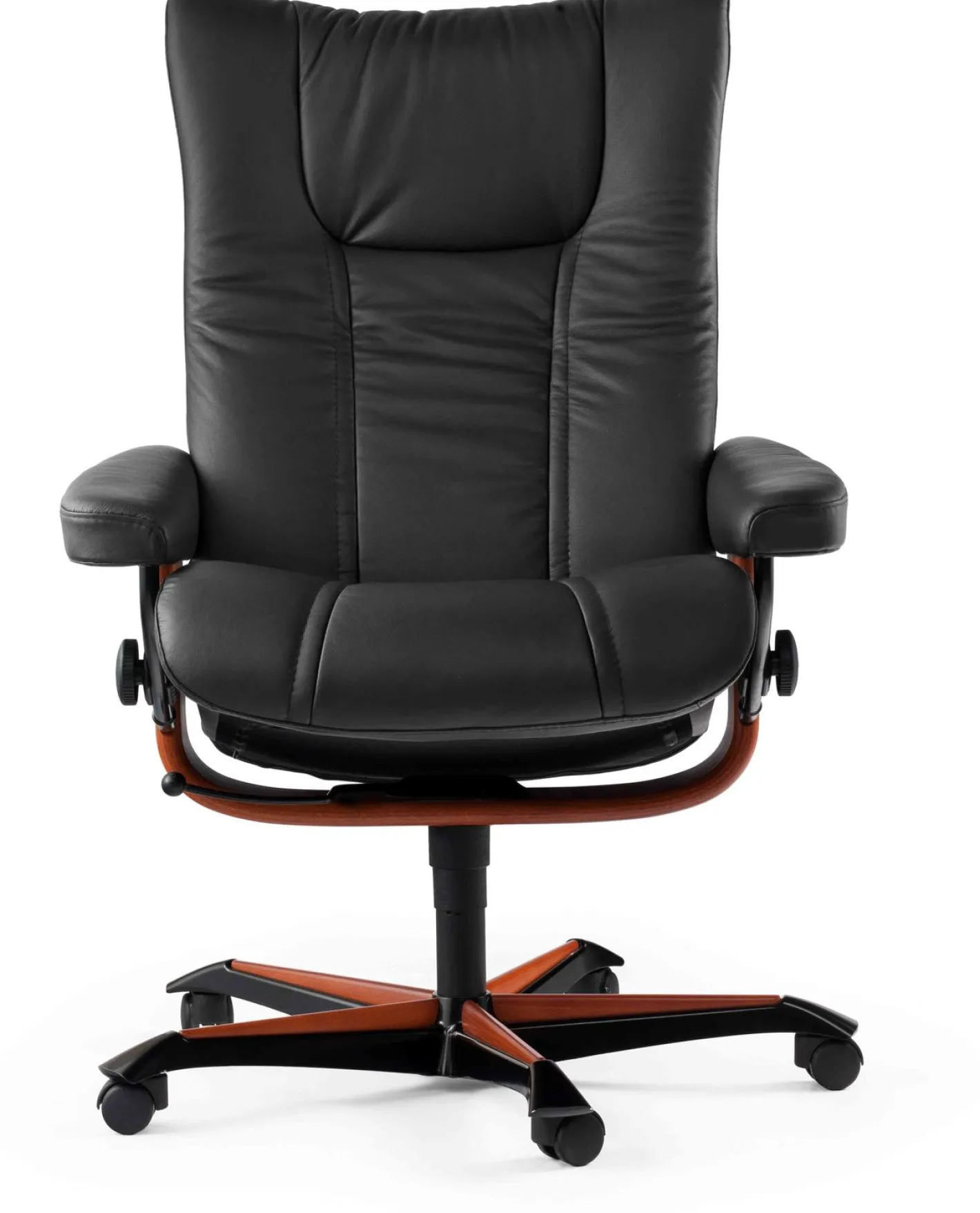 Stressless Wing Relaxfauteuil + Hocker Zwart