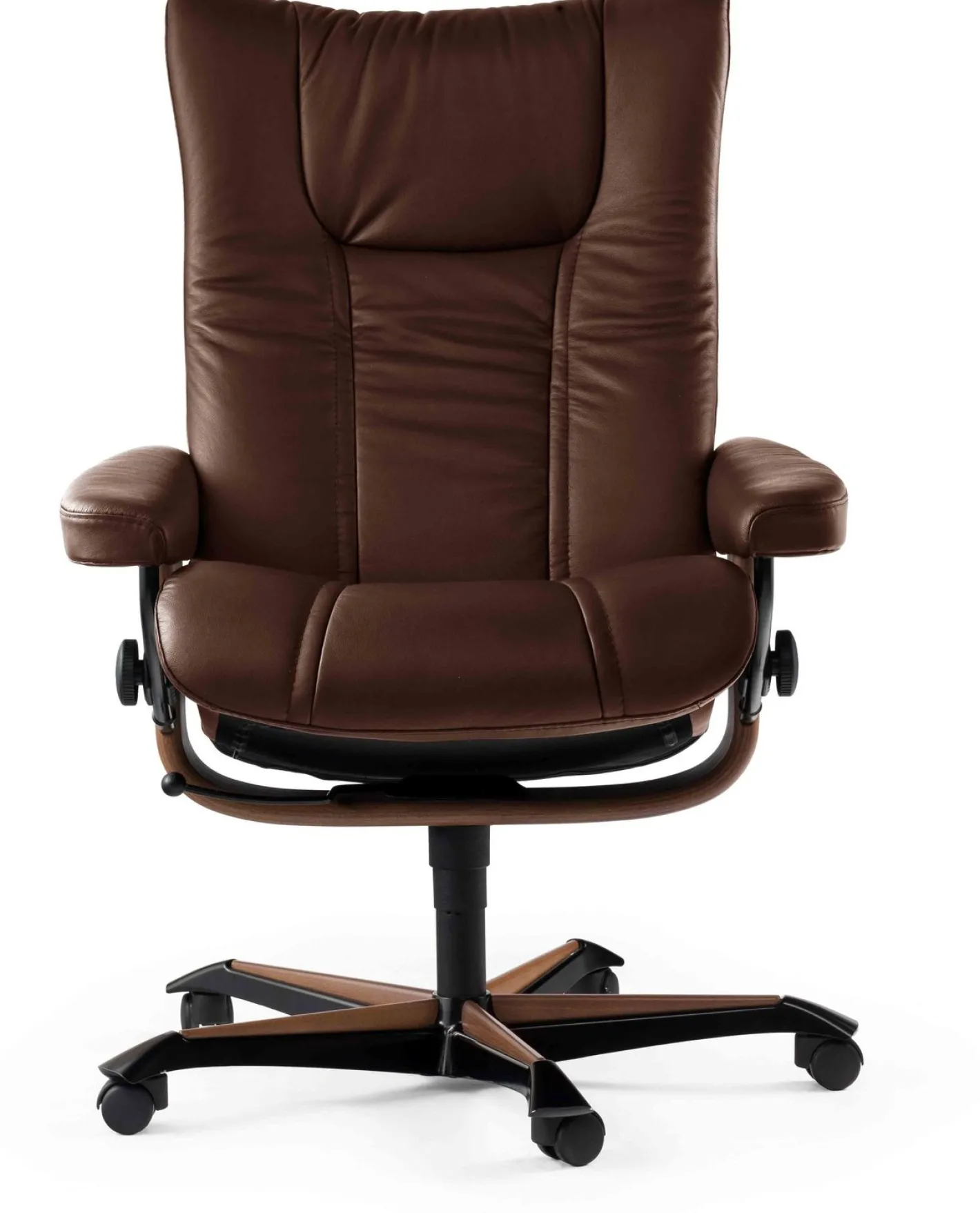 Stressless Wing Relaxfauteuil + Hocker Zwart