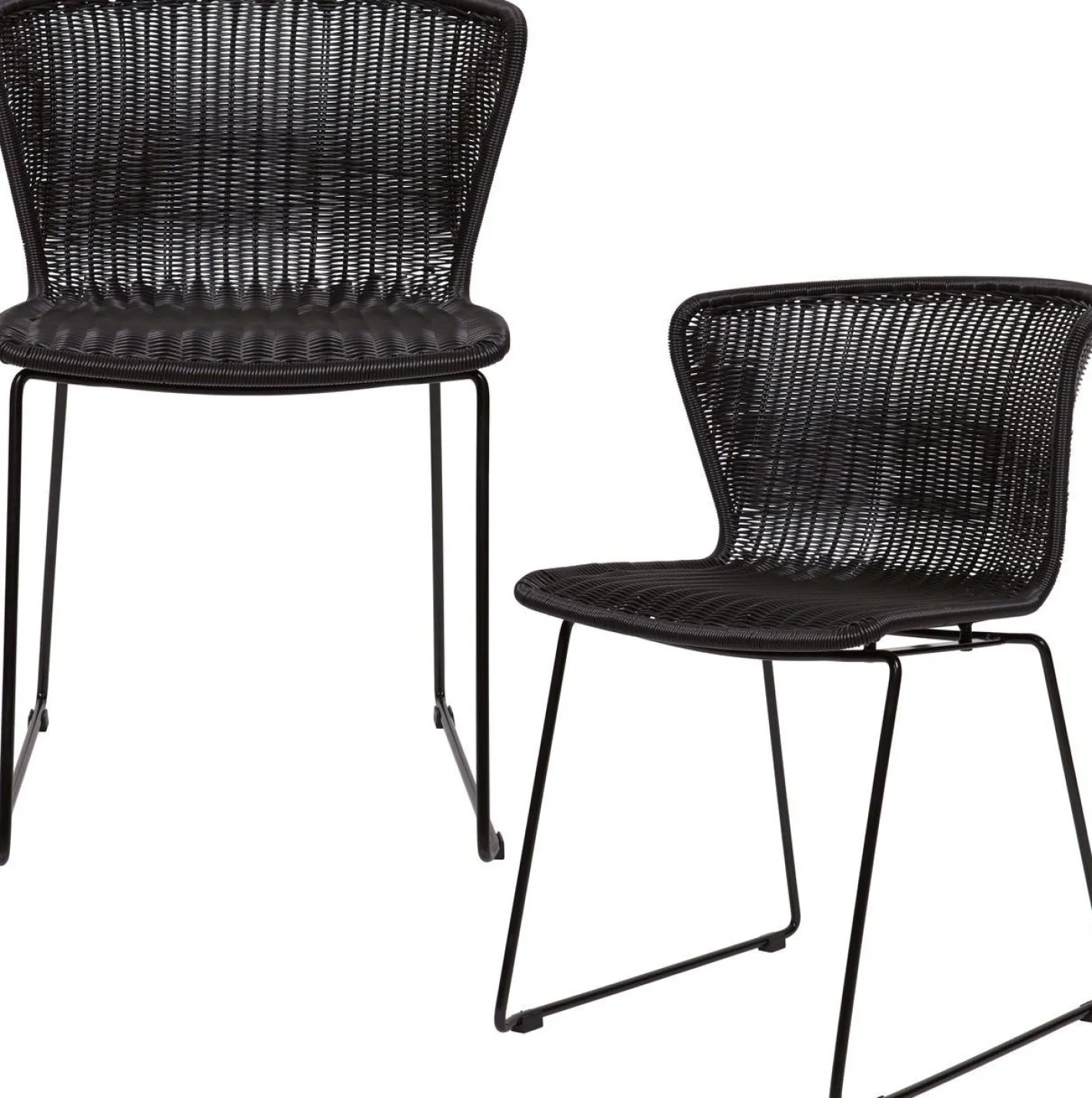 Clearance WOOOD Wings Set van 2 Eetkamerstoel Black