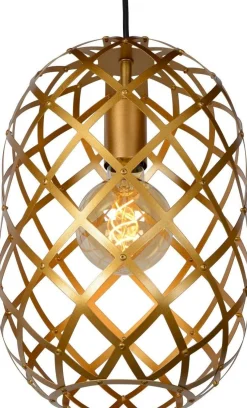 Discount Lucide Wolfram Goud Hanglamp Goud, Zwart