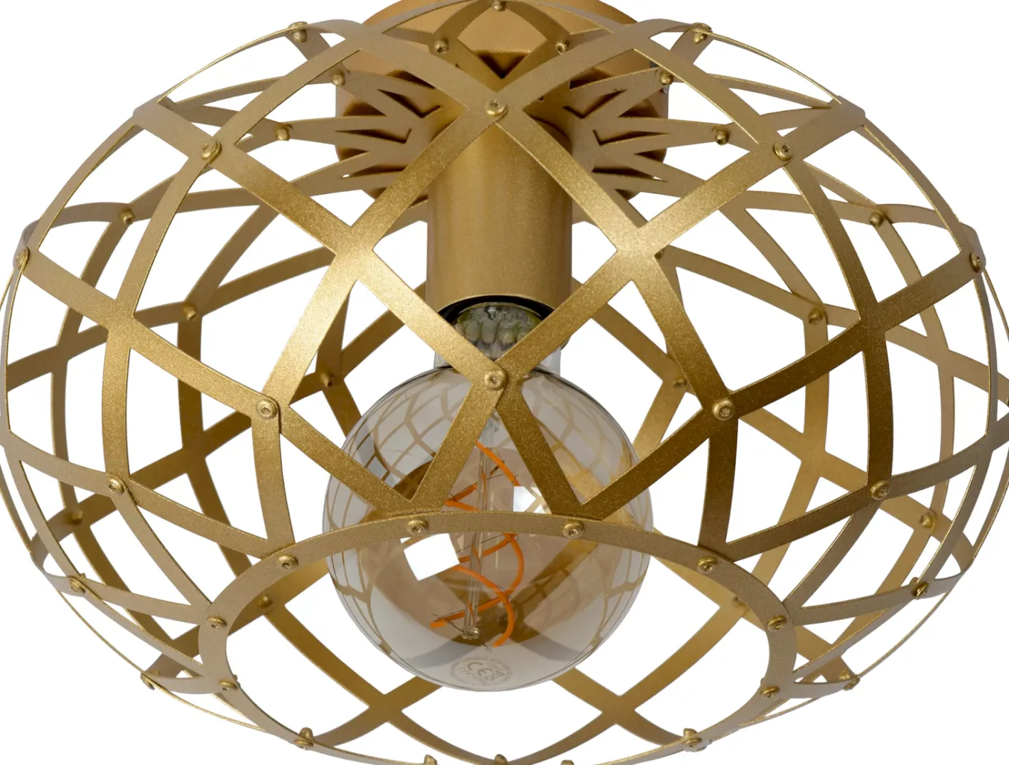 Outlet Lucide Wolfram Plafondlamp Goud