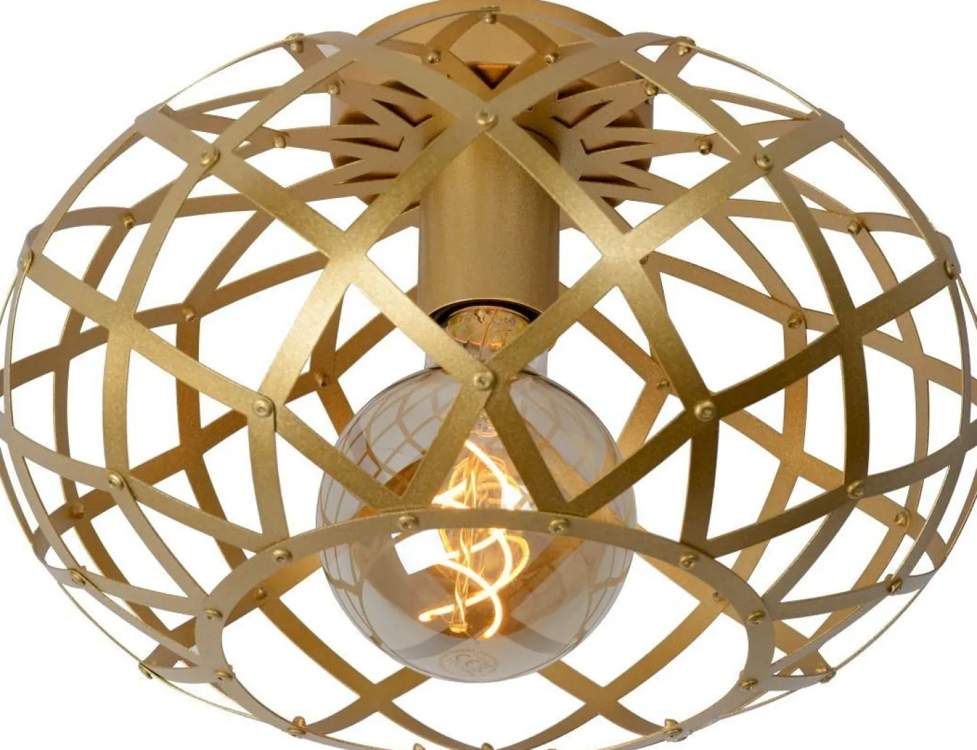Outlet Lucide Wolfram Plafondlamp Goud