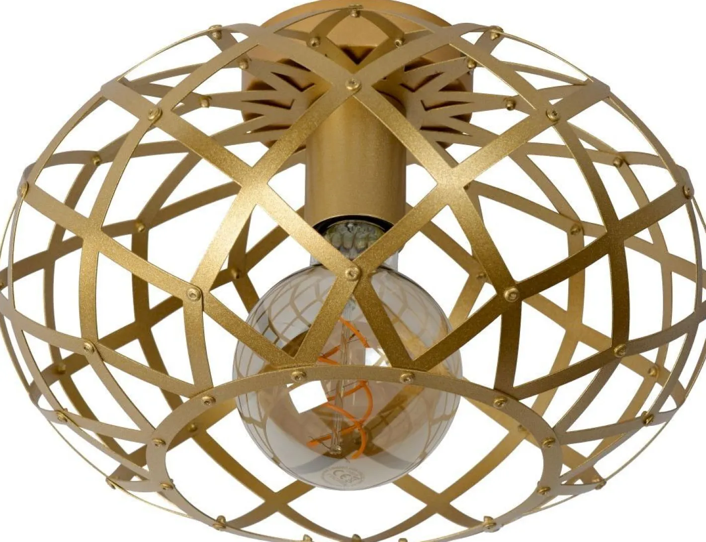 Outlet Lucide Wolfram Plafondlamp Goud