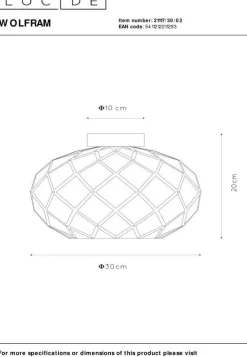 Outlet Lucide Wolfram Plafondlamp Goud