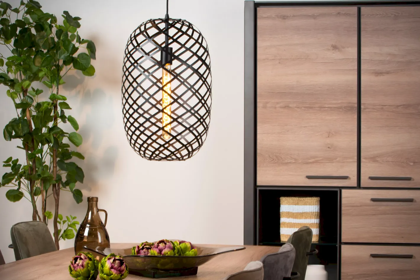 Discount Lucide Wolfram Hanglamp Zwart