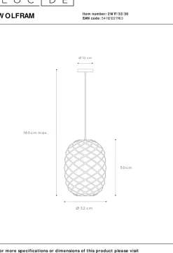 Discount Lucide Wolfram Hanglamp Zwart