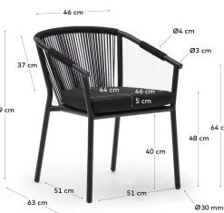 Sale Kave Home Xelida Tuinstoel Zwart
