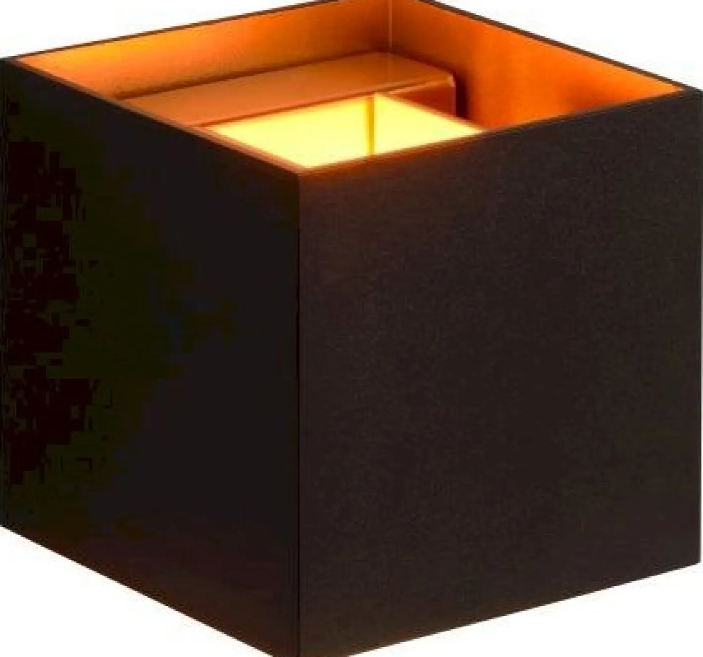 New Lucide Xio Vierkant Wandlamp Zwart