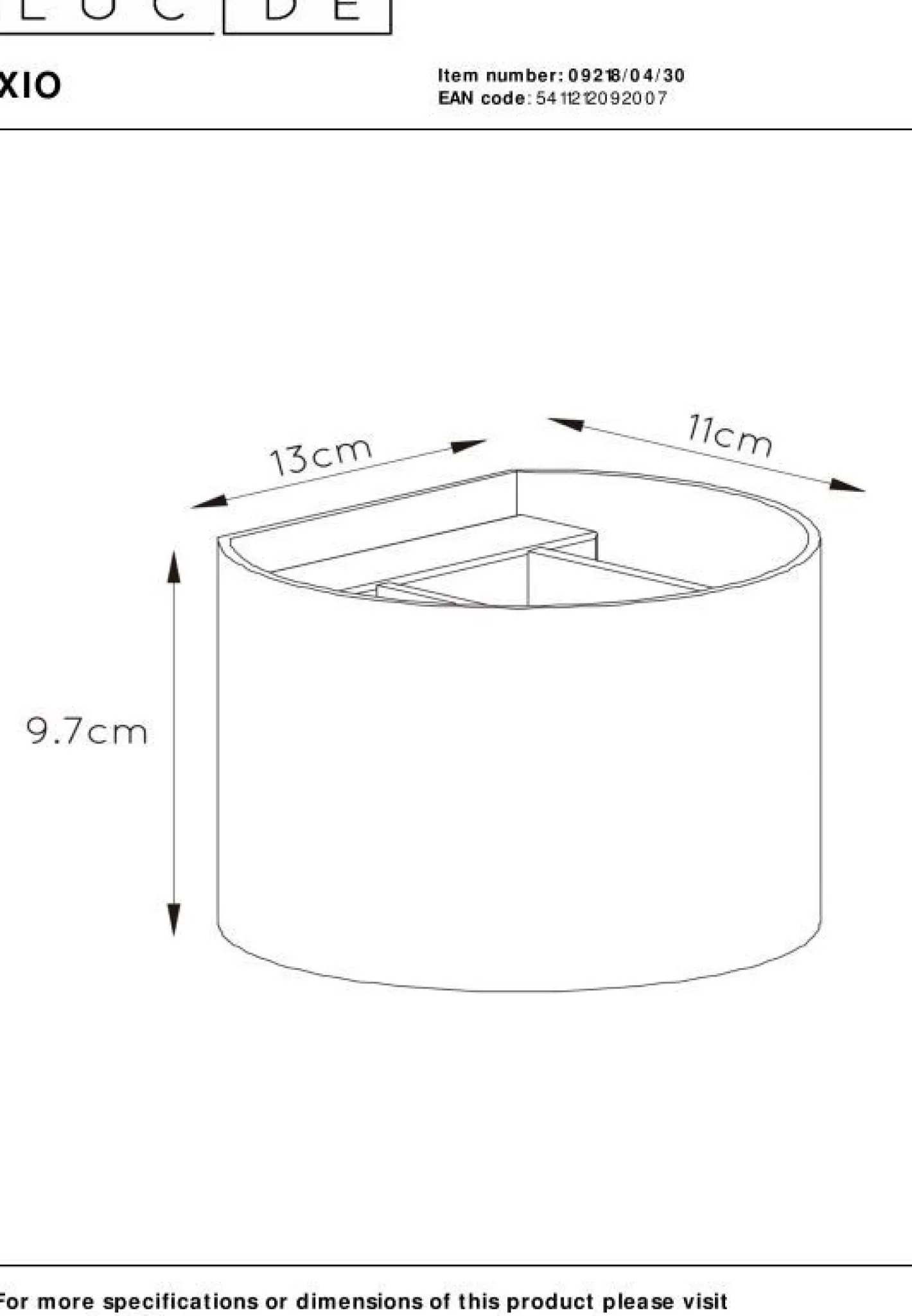 Outlet Lucide Xio Wandlamp Zwart